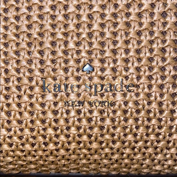 Kate Spade 3 compartment Jackson straw medium shoulder bag warm gingerbr… - Picture 12 of 15